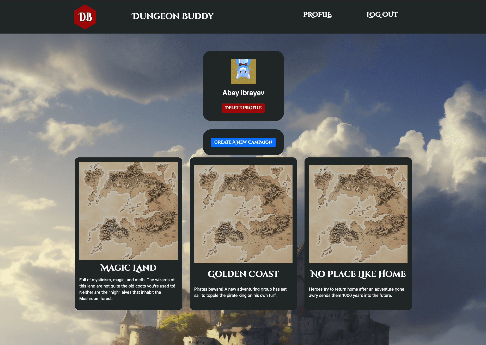 Dungeon Buddy dungeon buddy app screenshot